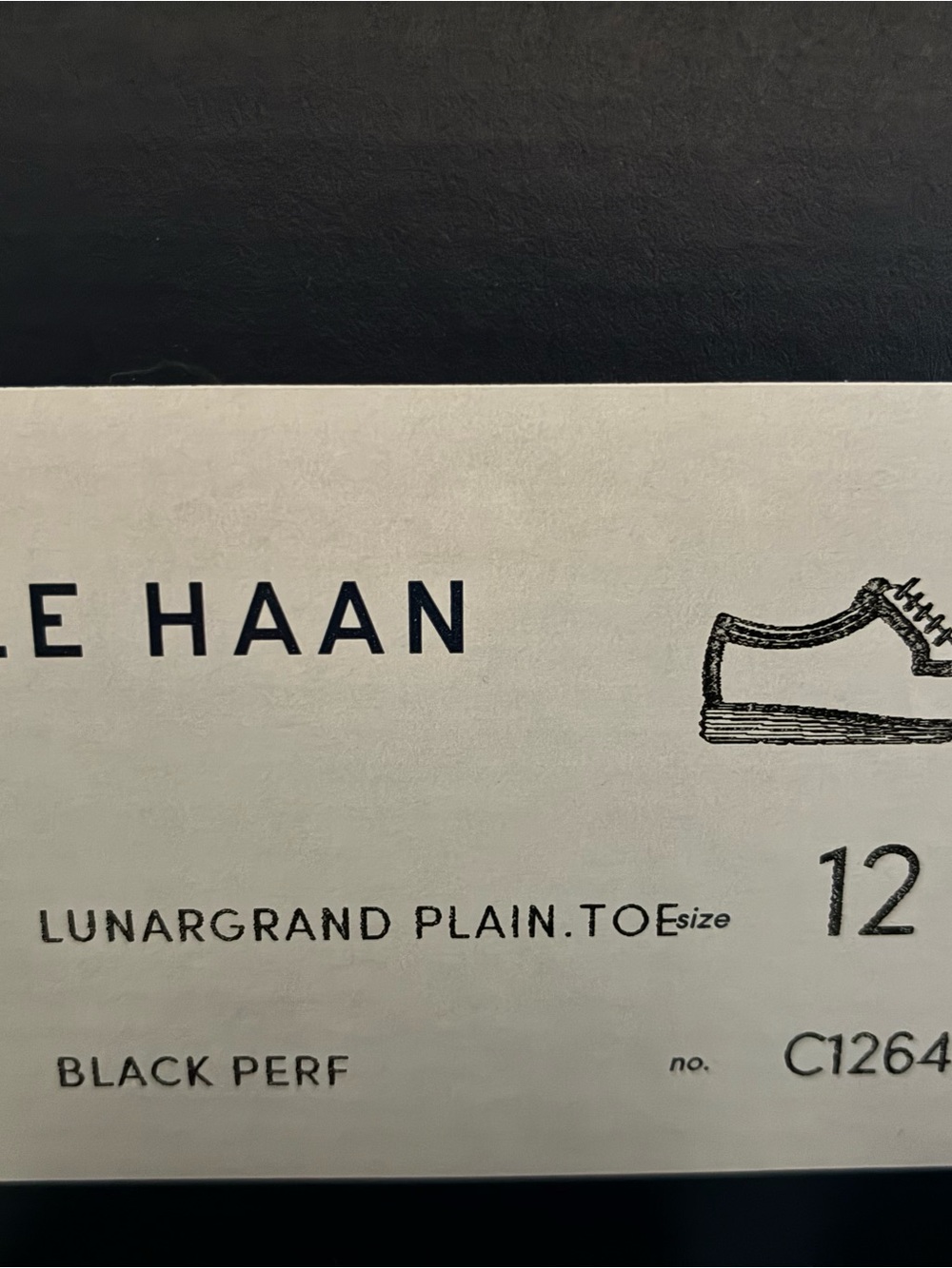 Cole Haan Black Perforated Leather Oxfords with White Sole - Picture 2 of 5
